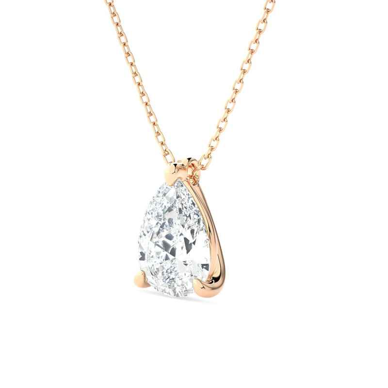 COLLANA ORO ROSA DIAMANTE COLTIVATO DONNA AMA COLLANA ORO ROSA DIAMANTE COLTIVATO DONNA AMA