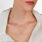 COLLANA ORO ROSA DIAMANTE COLTIVATO DONNA AMA COLLANA ORO ROSA DIAMANTE COLTIVATO DONNA AMA