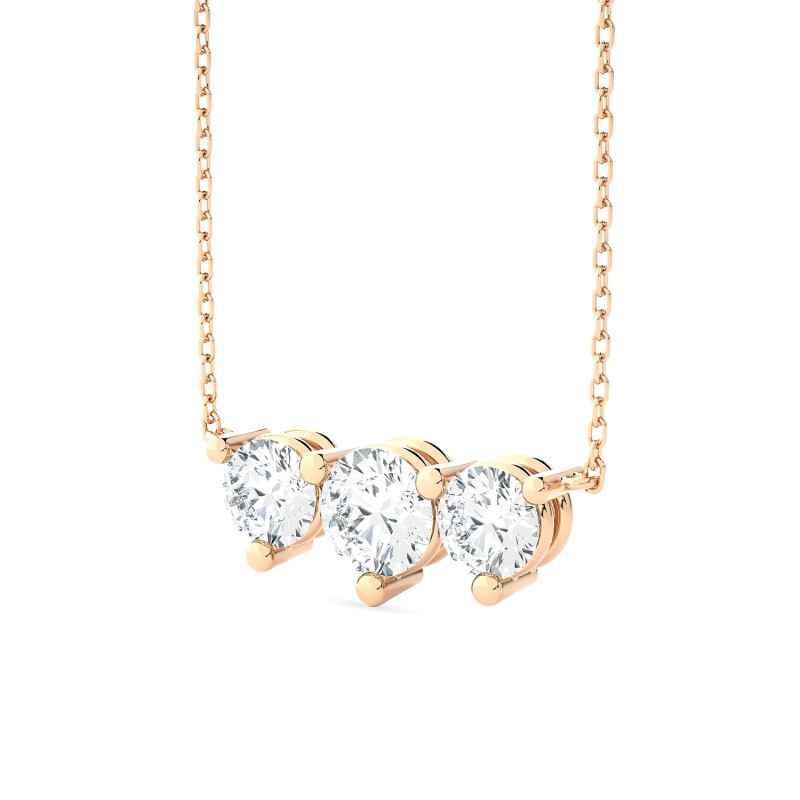 COLLANA ORO ROSA DIAMANTI COLTIVATI DONNA AMA COLLANA ORO ROSA DIAMANTI COLTIVATI DONNA AMA