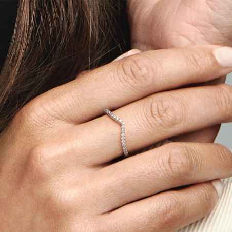 ANELLO DESIDERIO SCINTILLANTE PLACCATO DONNA PANDORA TIMELESS