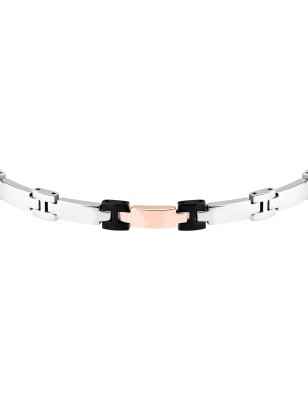BRACCIALE ACCIAIO NERO ROSE GOLD MOTOWN UOMO MORELLATO 