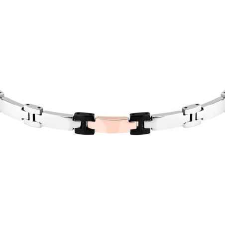 BRACCIALE ACCIAIO NERO ROSE GOLD MOTOWN UOMO MORELLATO 
