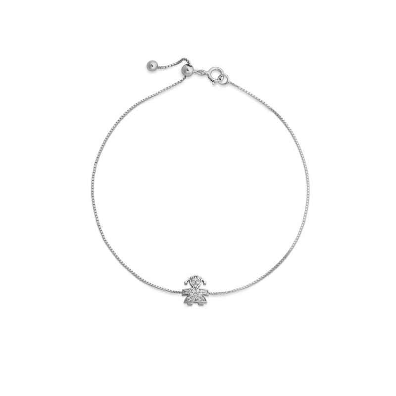 BRACCIALE SAGOMA BIMBA ORO DIAMANTI I TESORINI LE BEBE' BRACCIALE SAGOMA BIMBA ORO DIAMANTI I TESORINI LE BEBE'