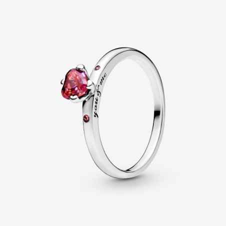 ANELLO SOLITARIO ROSSO MIS.52 DONNA PANDORA  196574CZRMX-52 PANDORA