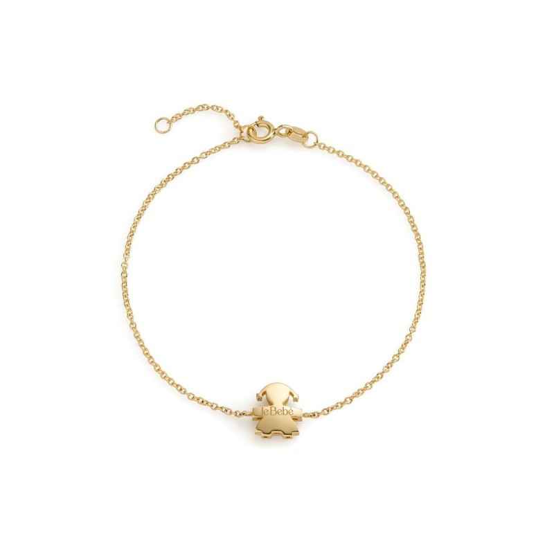 BRACCIALE BIMBA ORO GIALLO I TESORINI BIG DONNA LE BEBE' 