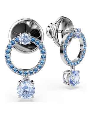 ORECCHINI PENDENTI ATTRACT ROUND BLU DONNA SWAROVSKI  5723563 SWAROVSKI
