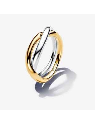 ANELLO FASCIA INTRECCIATA BICOLORE MIS.50 DONNA PANDORA  163262C00-50 PANDORA