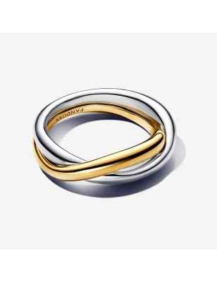 ANELLO FASCIA INTRECCIATA BICOLORE MIS.50 DONNA PANDORA  163262C00-50 PANDORA