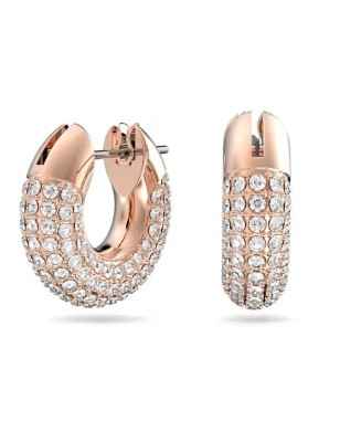 ORECCHINI A CERCHIO PLACCATO ORO ROSA DONNA SWAROVSKI DEXTERA 5636531 SWAROVSKI