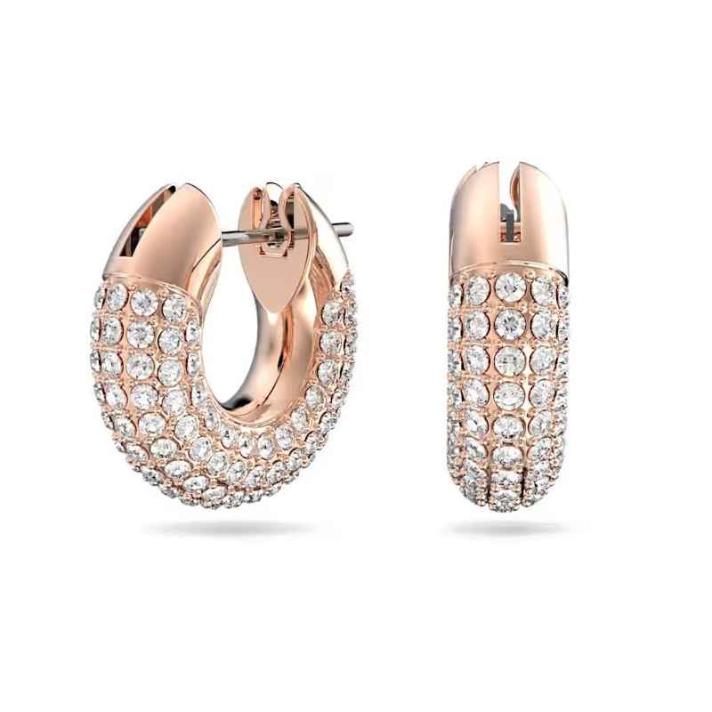 ORECCHINI A CERCHIO PLACCATO ORO ROSA DONNA SWAROVSKI DEXTERA ORECCHINI A CERCHIO PLACCATO ORO ROSA DONNA SWAROVSKI DEXTERA