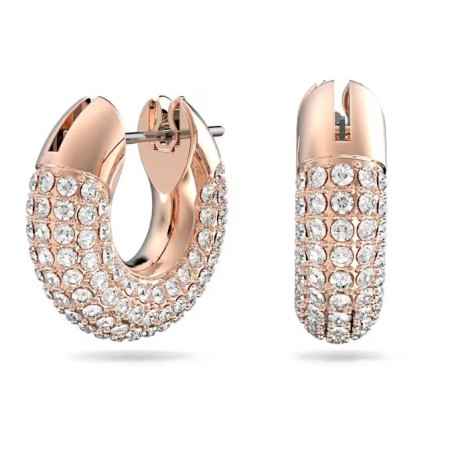 ORECCHINI A CERCHIO PLACCATO ORO ROSA DONNA SWAROVSKI DEXTERA 5636531 SWAROVSKI