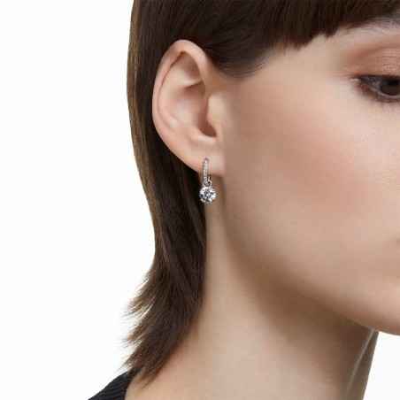 ORECCHINI PENDENTI TAGLIO ROUND PLACCATO RODIO DONNA SWAROVSKI CONSTELLA 5636717 SWAROVSKI