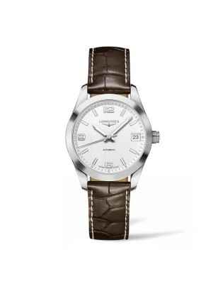 OROLOGIO AUTOMATICO CON CINTURINO IN PELLE DONNA LONGINES CONQUEST L23854763 LONGINES