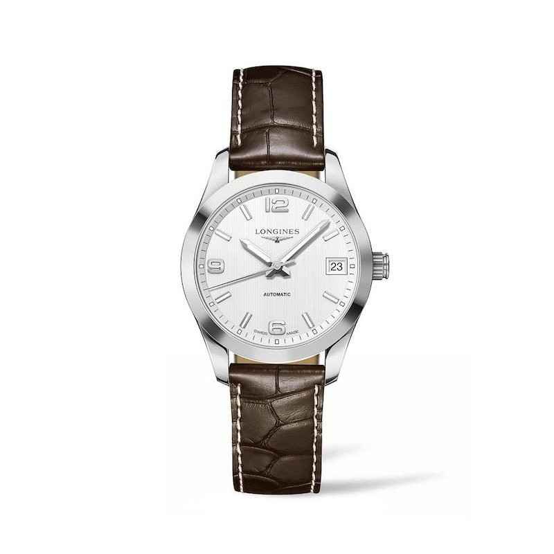 OROLOGIO AUTOMATICO CON CINTURINO IN PELLE DONNA LONGINES CONQUEST OROLOGIO AUTOMATICO CON CINTURINO IN PELLE DONNA LONGINES CONQUEST