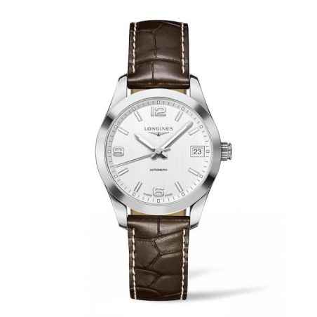 OROLOGIO AUTOMATICO CON CINTURINO IN PELLE DONNA LONGINES CONQUEST L23854763 LONGINES