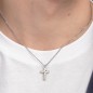 COLLANA CROCE SATINATA BACKLINER UOMO BROSWAY 