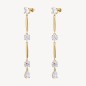 ORECCHINI PENDENTI ZIRCONI PVD ORO DONNA BROSWAY 