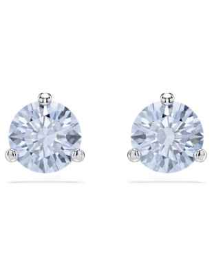 ORECCHINI A LOBO SOLITAIRE ROUND BLU DONNA SWAROVSKI  5725002 SWAROVSKI