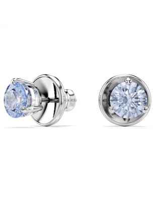 ORECCHINI A LOBO SOLITAIRE ROUND BLU DONNA SWAROVSKI 