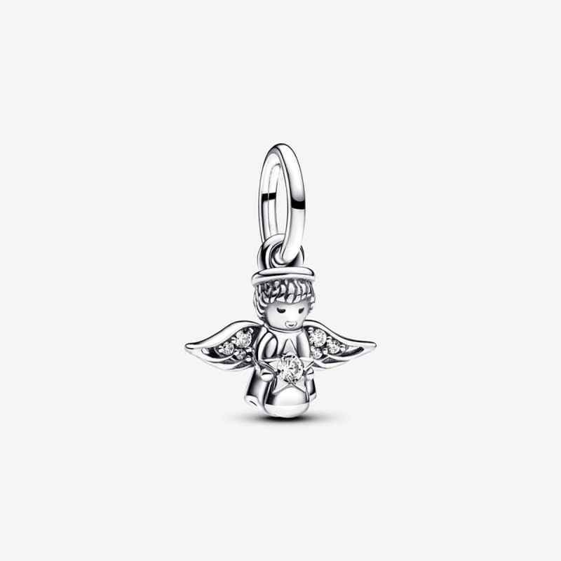 CHARM PENDENTE ANGELO E STELLA DONNA PANDORA MOMENTS CHARM PENDENTE ANGELO E STELLA DONNA PANDORA MOMENTS
