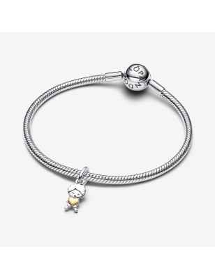 CHARM PENDENTE BIMBO FELICE DONNA PANDORA MOMENTS 763602C00 PANDORA