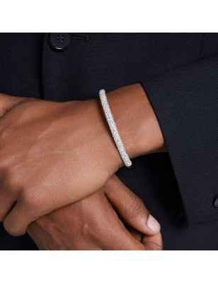 BRACCIALE RIGIDO SUBLIMA PAVE' A NEVE MIS.M  SWAROVSKI 