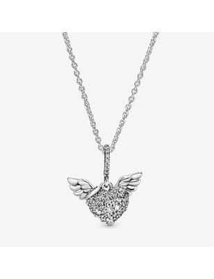 COLLANA CUORE CON ALI DONNA PANDORA  398505C01-45 PANDORA
