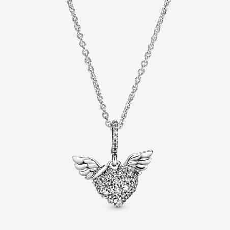 COLLANA CUORE CON ALI DONNA PANDORA  398505C01-45 PANDORA