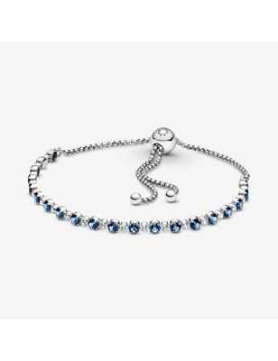 BRACCIALE TENNIS BLU CHIUSURA REGOLABILE DONNA PANDORA 599377C01-1 PANDORA
