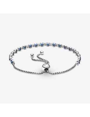 BRACCIALE TENNIS BLU CHIUSURA REGOLABILE DONNA PANDORA 599377C01-1 PANDORA