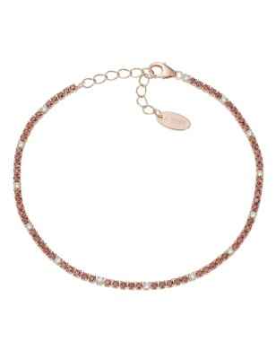 BRACCIALE TENNISMANIA ROSE ZIRCONI ARANCIONI DONNA AMEN BT1RARB17 AMEN