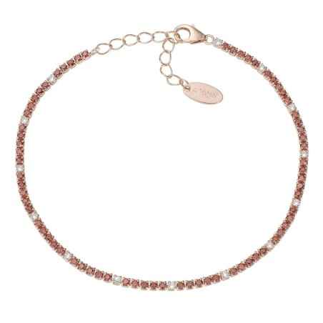 BRACCIALE TENNISMANIA ROSE ZIRCONI ARANCIONI DONNA AMEN BT1RARB17 AMEN
