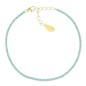 BRACCIALE TENNISMANIA DORATO ZIRCONI AZZURRI DONNA AMEN