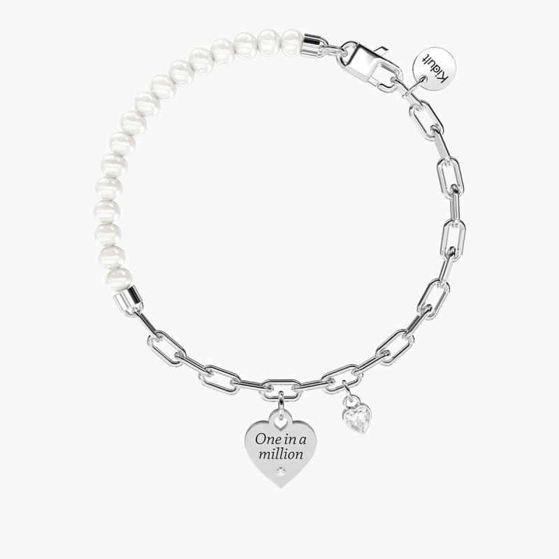 BRACCIALE ONE IN A MILLION PERLE E ZIRCONE DONNA KIDULT BRACCIALE ONE IN A MILLION PERLE E ZIRCONE DONNA KIDULT