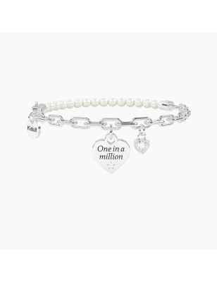 BRACCIALE ONE IN A MILLION PERLE E ZIRCONE DONNA KIDULT 