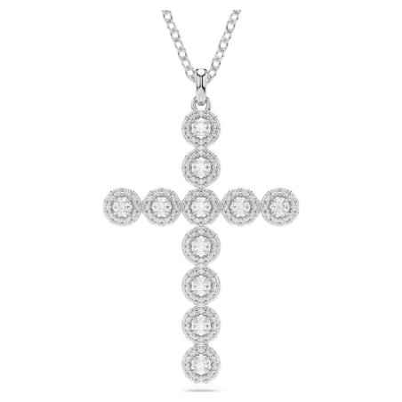 COLLANA INSIGNE PENDENTE CROCE BIANCA DONNA SWAROVSKI  5675573 SWAROVSKI
