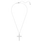 COLLANA INSIGNE PENDENTE CROCE BIANCA DONNA SWAROVSKI COLLANA INSIGNE PENDENTE CROCE BIANCA DONNA SWAROVSKI