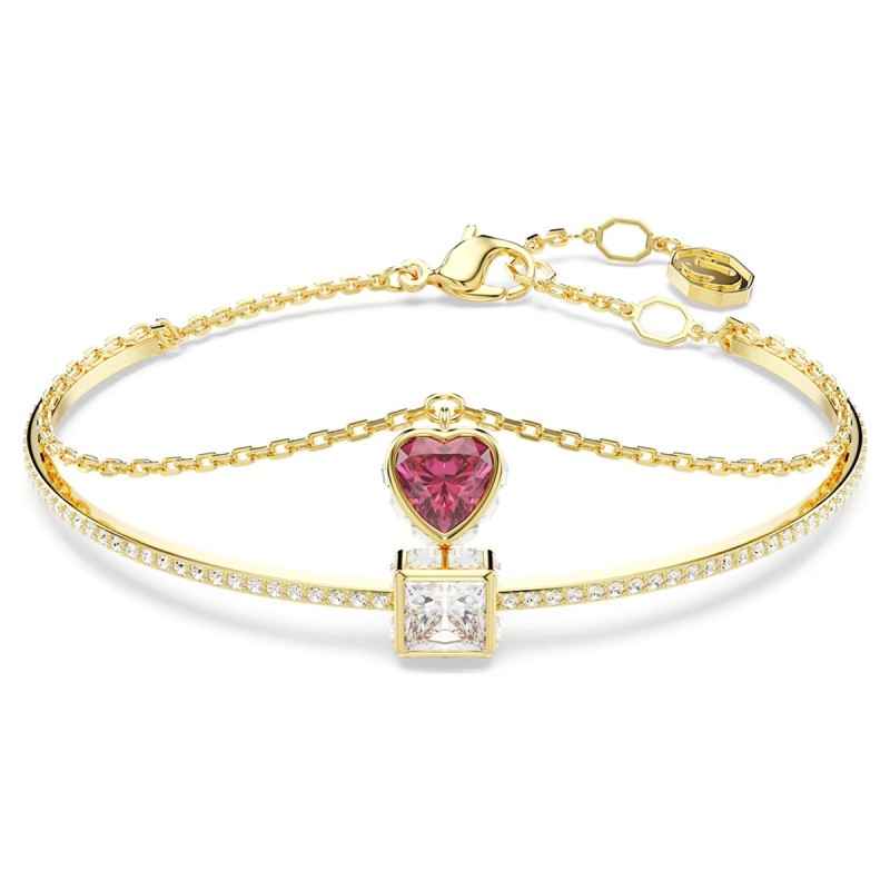 BRACCIALE RIGIDO CHROMA CUORE ROSSO SWAROVSKI BRACCIALE RIGIDO CHROMA CUORE ROSSO SWAROVSKI