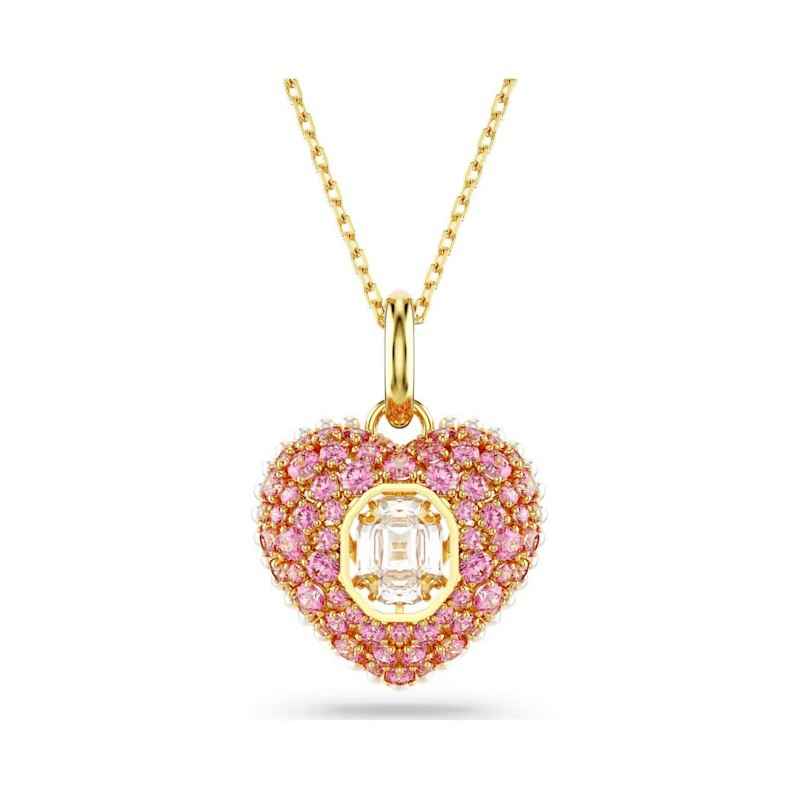 COLLANA HYPERBOLA CUORE ROSA CRYSTAL PEARL SWAROVSKI COLLANA HYPERBOLA CUORE ROSA CRYSTAL PEARL SWAROVSKI
