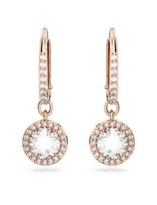 ORECCHINI PENDENTI TAGLIO TONDO PAVE' DONNA SWAROVSKI  5638769 SWAROVSKI