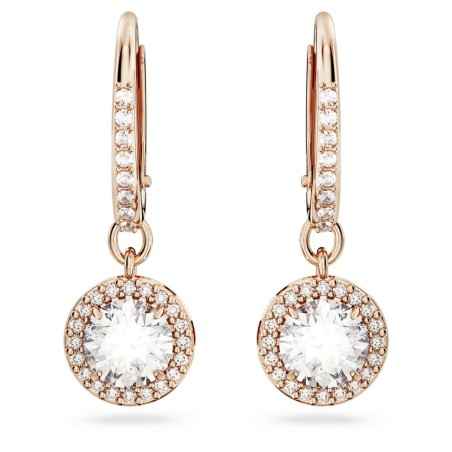 ORECCHINI PENDENTI TAGLIO TONDO PAVE' DONNA SWAROVSKI  5638769 SWAROVSKI