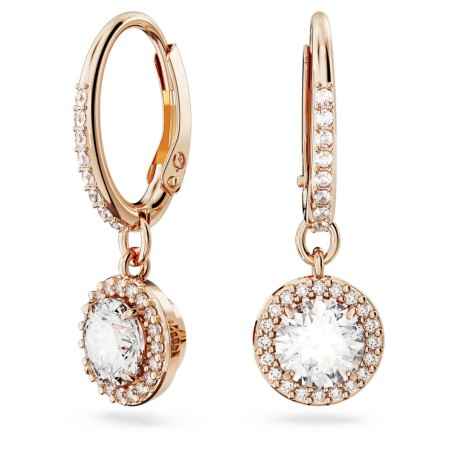 ORECCHINI PENDENTI TAGLIO TONDO PAVE' DONNA SWAROVSKI 