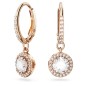 ORECCHINI PENDENTI TAGLIO TONDO PAVE' DONNA SWAROVSKI ORECCHINI PENDENTI TAGLIO TONDO PAVE' DONNA SWAROVSKI