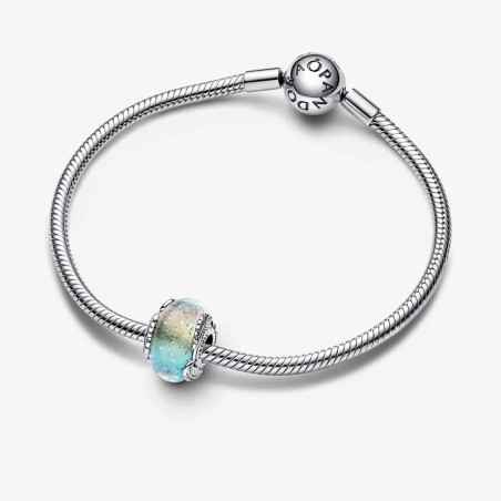 CHARM VETRO DI MURANO CIELO E PIUME DONNA PANDORA 
