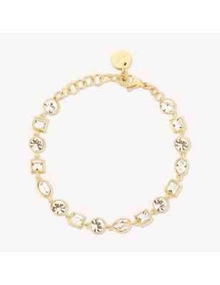 BRACCIALE SYMPHONIA COLOR ORO CRISTALLI BIANCHI BROSWAY BYM169 BROSWAY