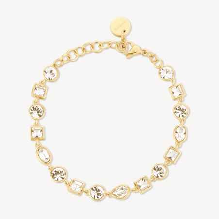 BRACCIALE SYMPHONIA COLOR ORO CRISTALLI BIANCHI BROSWAY BYM169 BROSWAY