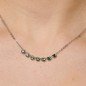 COLLANA SYMPHONIA ACCIAIO E CRISTALLI VERDI BROSWAY