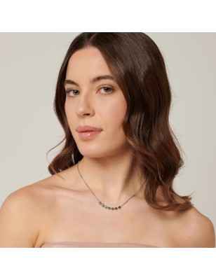 COLLANA SYMPHONIA ACCIAIO E CRISTALLI VERDI BROSWAY BYM160 BROSWAY