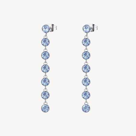 ORECCHINI LUNGHI CON CRISTALLI AZZURRI DONNA BROSWAY SYMPHONIA BYM146 BROSWAY