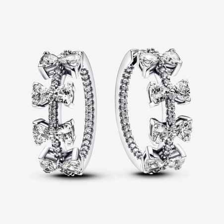 ORECCHINI CERCHI CON FIOCCHI LUMINOSI DONNA PANDORA TIMELESS 293545C01 PANDORA